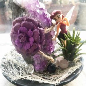 Amethyst Cluster With Clear Quartz And Rose Quartz Crystal Set