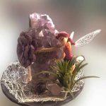 Amethyst Cluster with Clear Quartz and Rose Quartz Crystal Set