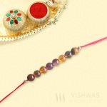 multi beads crystal rakhi