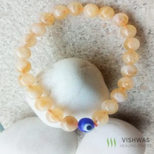 Citrine with Evil Eye Bracelet