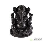 black agate crystal ganesh idol