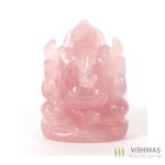 Rose Quartz Ganesha Idol