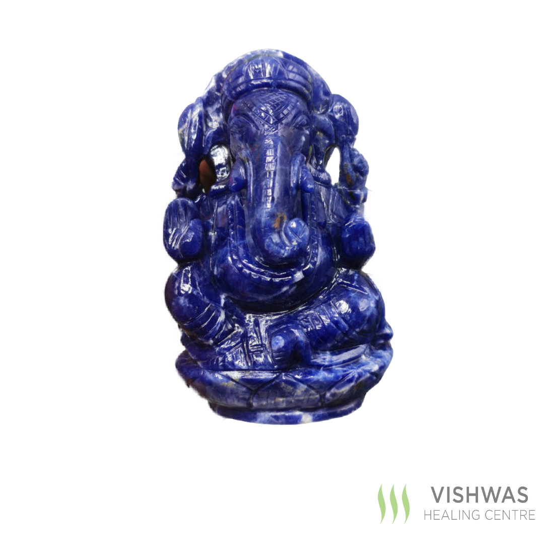 Sodalite Crystal Ganesh Idol